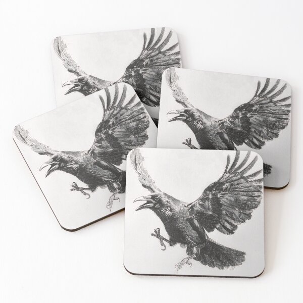 Item preview, Copy of Black and white Raven pencil drawing designed and sold by Pencil-Art.
