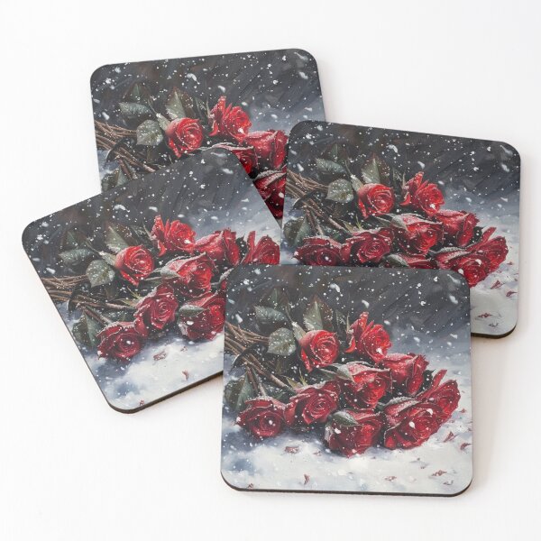 Item preview, Snowy Red Roses 2 designed and sold by hmb-20.