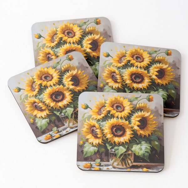 Item preview, Sunflower. Bouquet Of Sunflowers In Oil Painting Style. designed and sold by Adelberton.