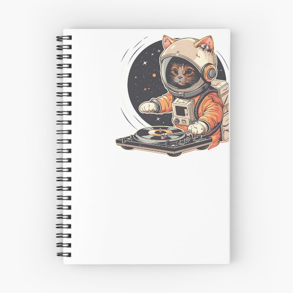 Item preview, Astronaut Cat Turntable Sticker - Perfect Blend of Fun and Art designed and sold by Pix80Studio.