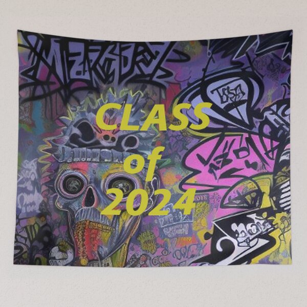 Item preview, Class of 2024 Abstract Graffiti Art designed and sold by TheDarkWardrobe.