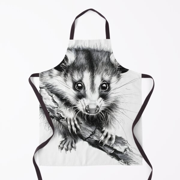 Item preview, Black and White Opossum Pencil Drawing designed and sold by Pencil-Art.