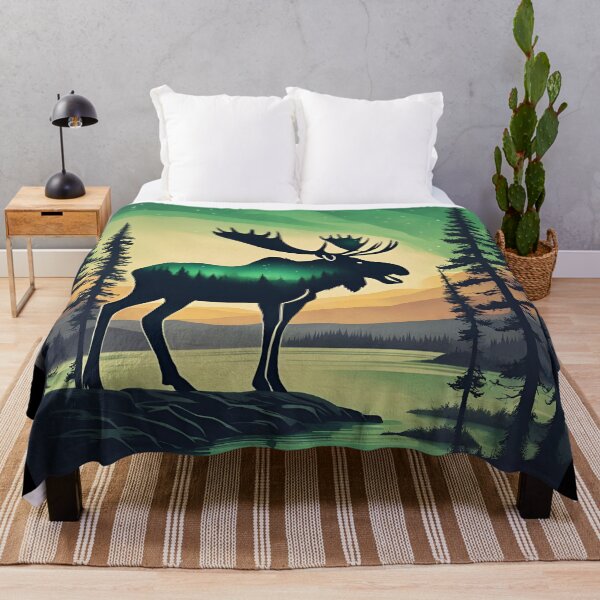 Item preview, Northern Lights Moose designed and sold by Krimmekus.