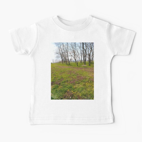 Happiness, Building, Skyscraper, New York, Manhattan, Street, Pedestrians, Cars, Towers, morning, trees, subway, station, Spring, flowers, Brooklyn Baby T-Shirt