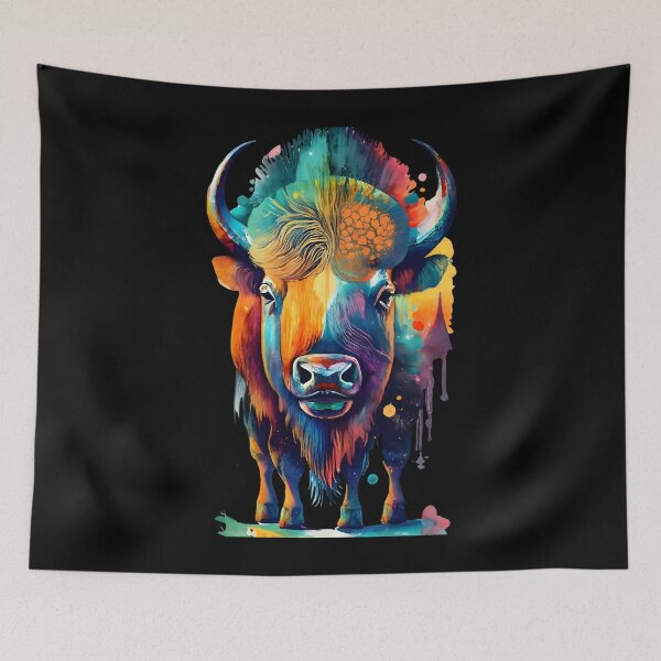 Item preview, Abstract watercolor Bison designed and sold by Ann Miu Deluxe.