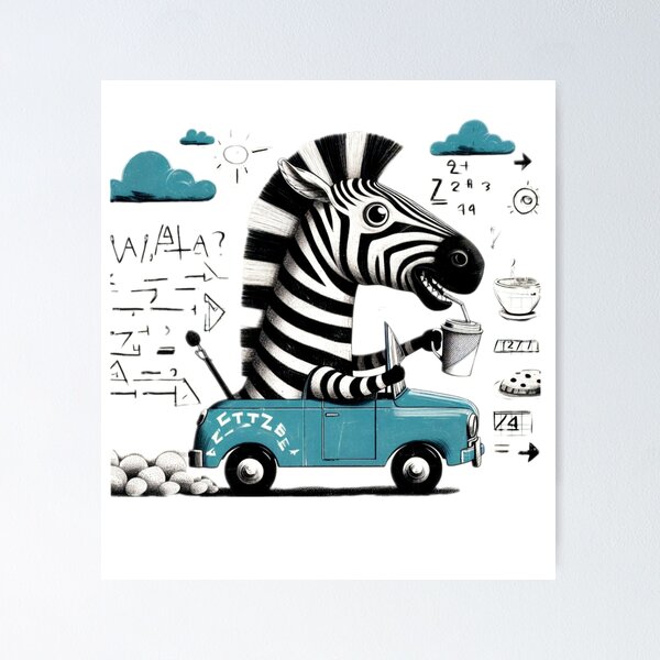 Item preview, FUNNY ZEBRA designed and sold by MargoGallery.