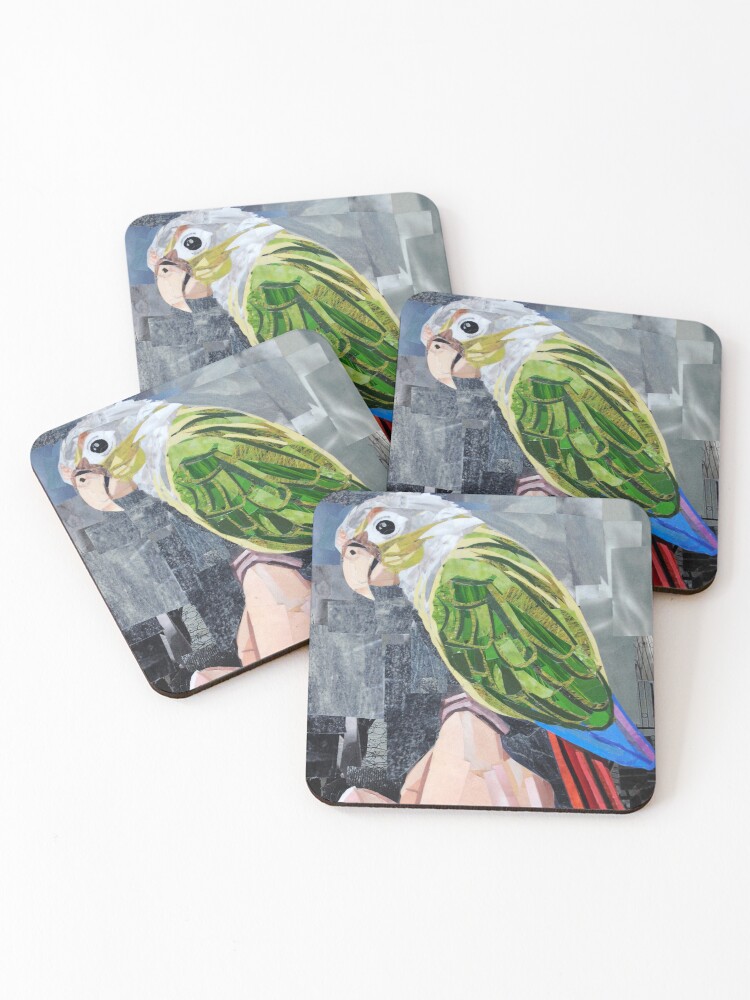 Thumbnail 1 of 5, Coasters (Set of 4), The Colorful Conure designed and sold by megancoyle.