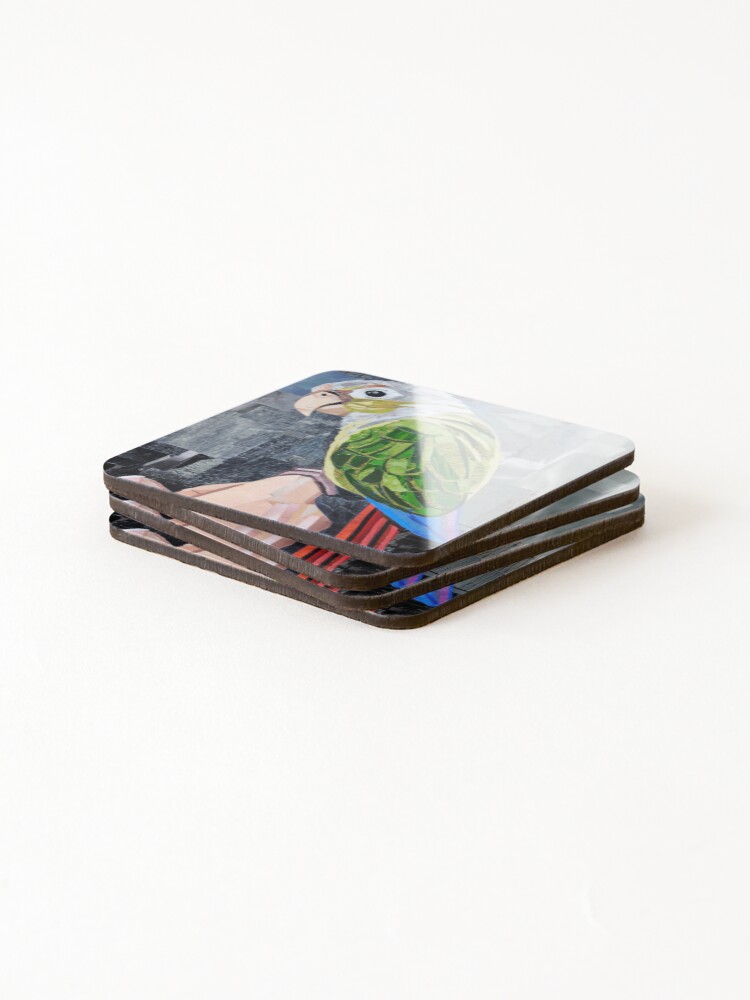 Thumbnail 4 of 5, Coasters (Set of 4), The Colorful Conure designed and sold by megancoyle.