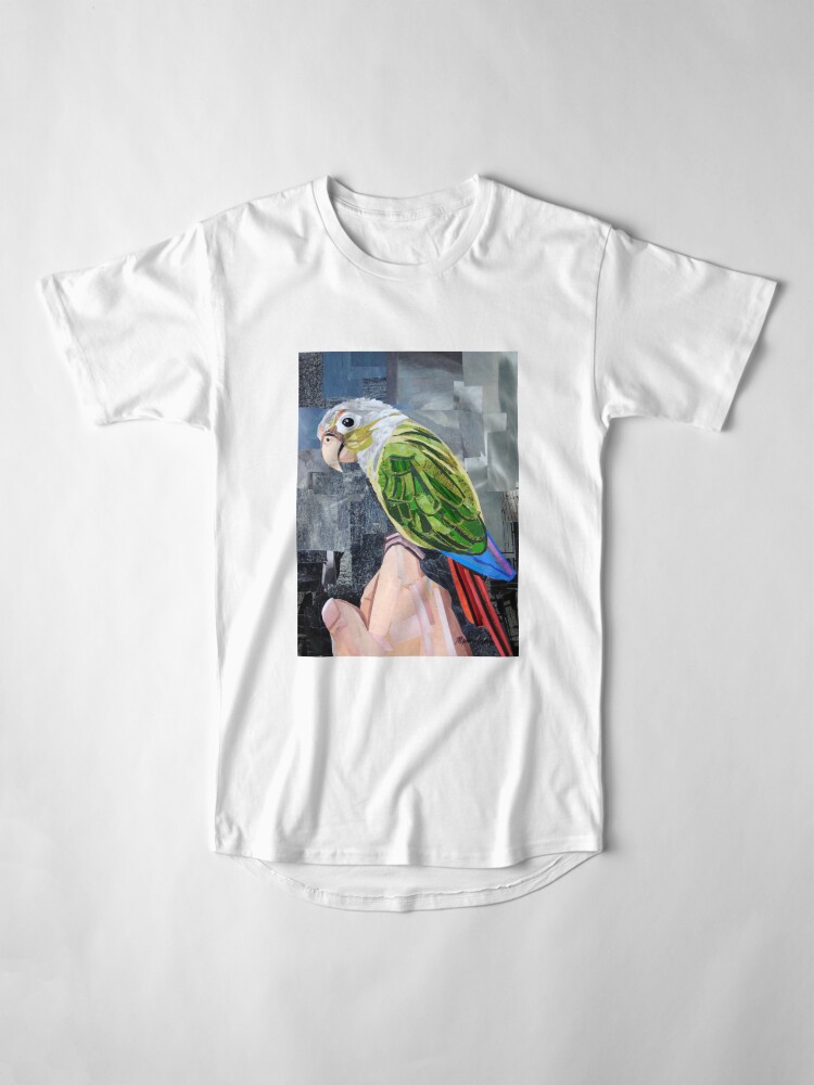 Thumbnail 4 of 5, Long T-Shirt, The Colorful Conure designed and sold by megancoyle.