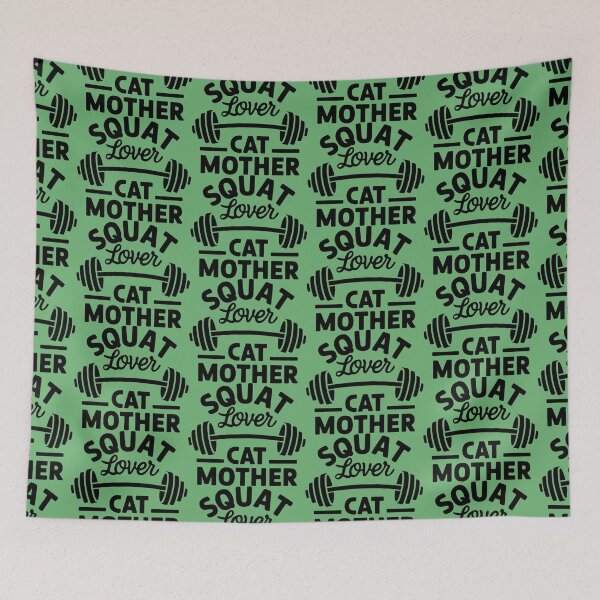 Item preview, Copy of Squat Lover Cat Mother Funny Workout Gym Fitness designed and sold by SusanaDesigns.