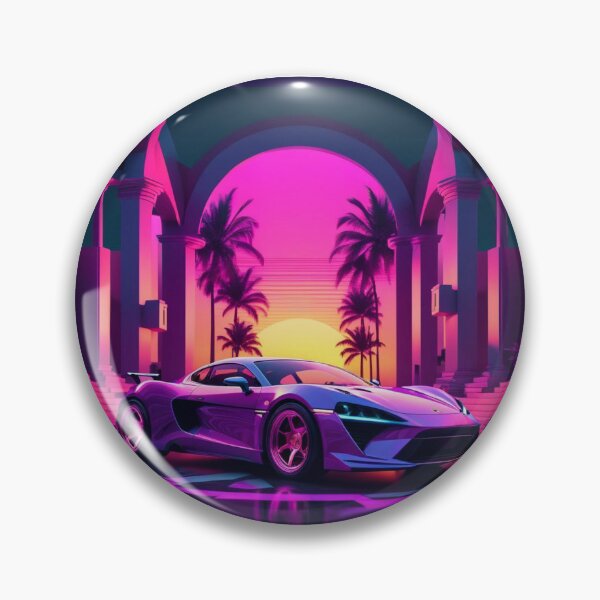 Artikelvorschau, Synthwave High-End-Sportwagen entworfen und verkauft von EmeraldCauldren.