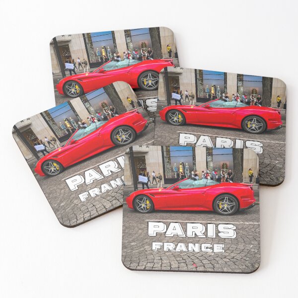 Item preview, Red Car On The Streets Of Paris with Paris France  designed and sold by RollingRC.
