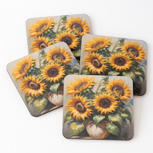 Item preview, Sunflower. Bouquet Of Sunflowers In Oil Painting Style. designed and sold by Adelberton.