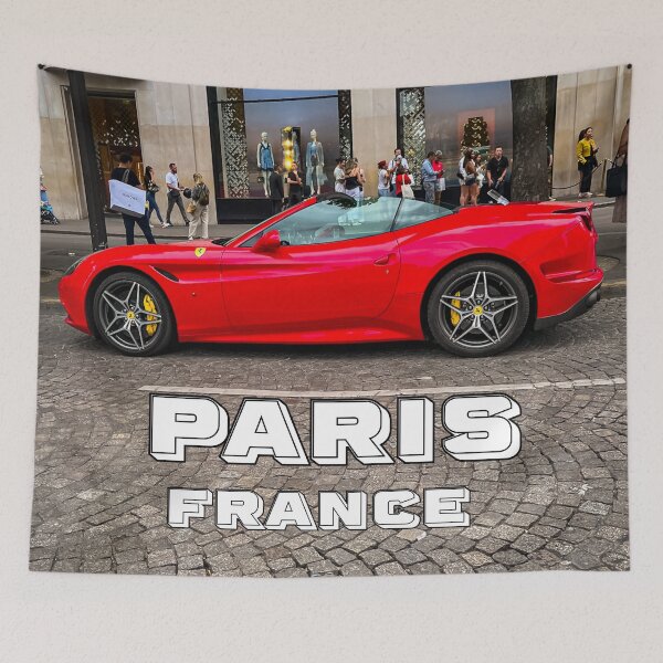 Item preview, Red Car On The Streets Of Paris with Paris France  designed and sold by RollingRC.