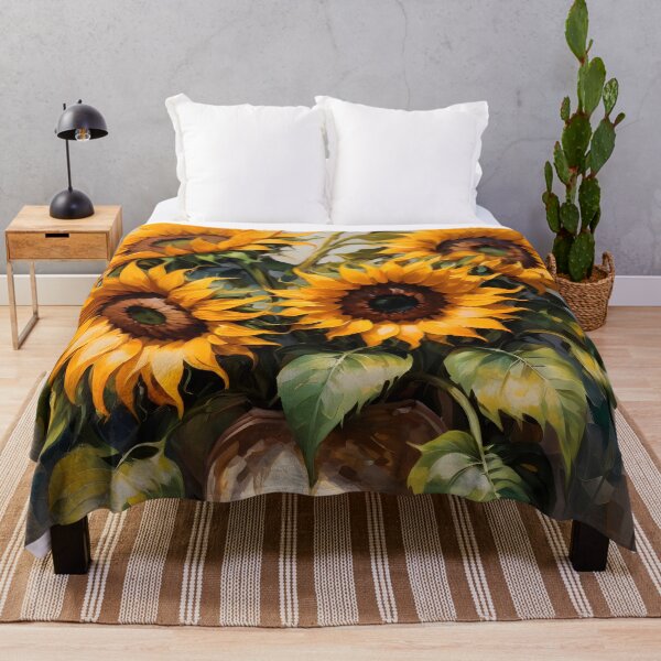 Item preview, Sunflower. Bouquet Of Sunflowers In Oil Painting Style. designed and sold by Adelberton.