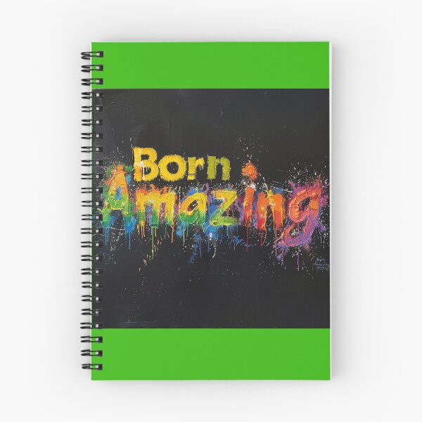 Item preview, Born Amazing Full Page designed and sold by FacesofAI.