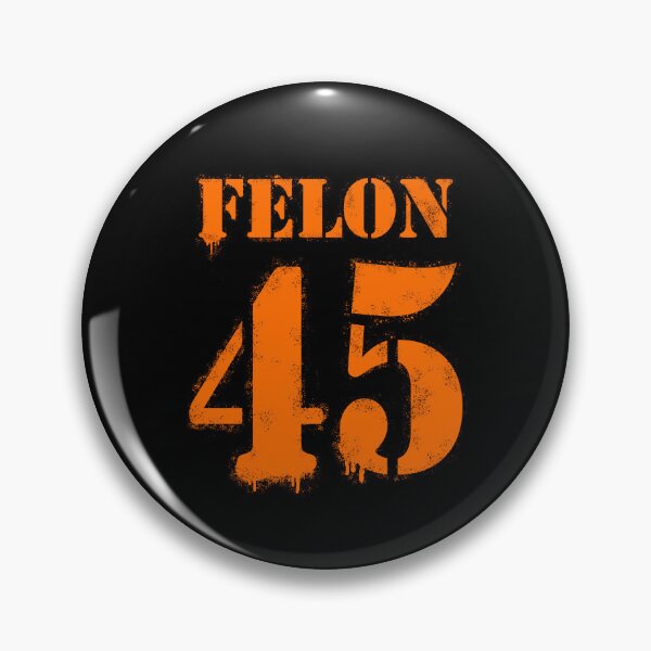 Item preview, FELON 45 Prison Orange Stencil Spray Paint Style Graffiti designed and sold by ProtestDonald.