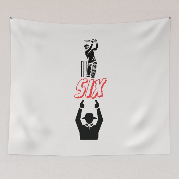 Item preview, Batter hits a six with umpire signalling designed and sold by IFarty.