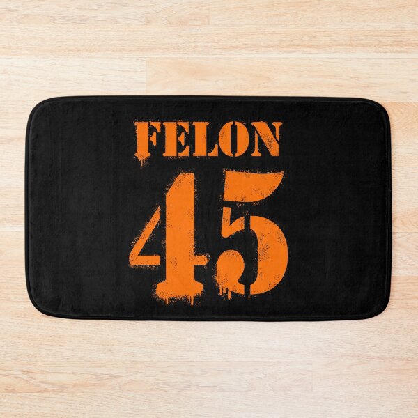 Item preview, FELON 45 Prison Orange Stencil Spray Paint Style Graffiti designed and sold by ProtestDonald.