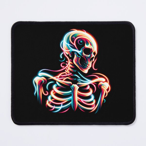 Item preview, Neon Skeleton Psychedelic Glow Art designed and sold by StickaTime.