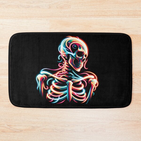 Item preview, Neon Skeleton Psychedelic Glow Art designed and sold by StickaTime.