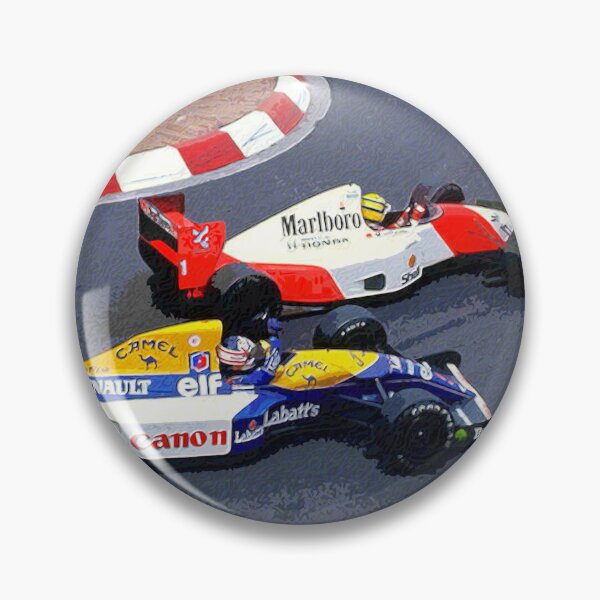 Item preview, Nigel Mansell and Ayrton Senna celebrating their 2nd and 1st places in their 1992 F1 racecars watercolor designed and sold by Rodissimus1984.