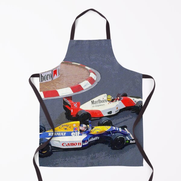 Item preview, Nigel Mansell and Ayrton Senna celebrating their 2nd and 1st places in their 1992 F1 racecars watercolor designed and sold by Rodissimus1984.