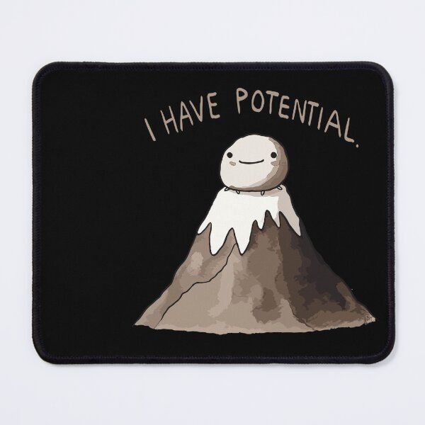 Item preview, I have Potential - Rock on Mountain - Physics Humor - Science Joke designed and sold by DoodleDashShop.
