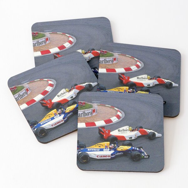 Item preview, Nigel Mansell and Ayrton Senna celebrating their 2nd and 1st places in their 1992 F1 racecars abstract designed and sold by Rodissimus1984.