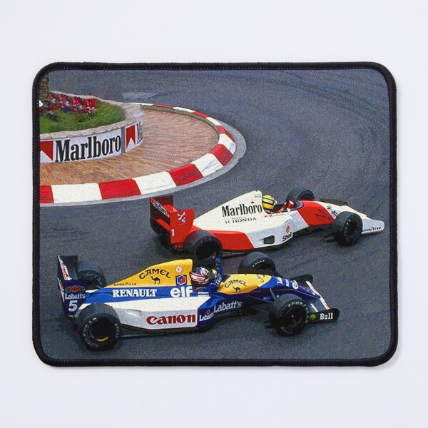 Item preview, Nigel Mansell and Ayrton Senna celebrating their 2nd and 1st places in their 1992 F1 racecars abstract designed and sold by Rodissimus1984.