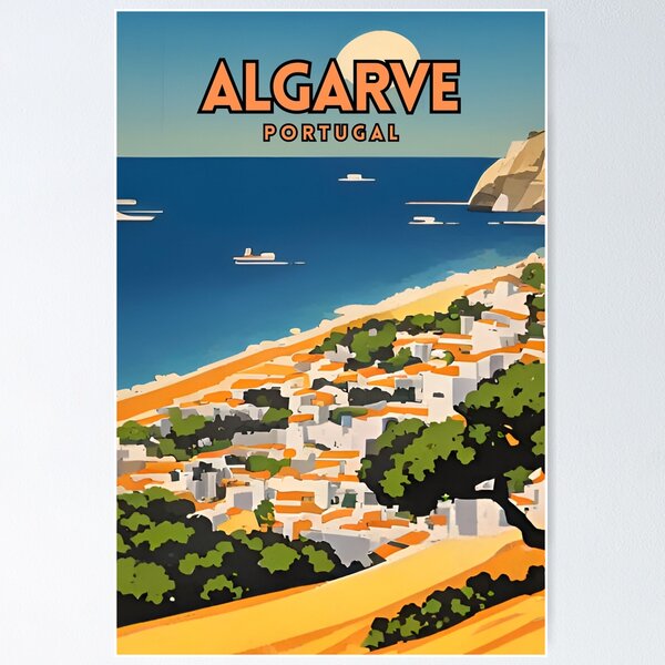 Artikel-Vorschau von Algarve Portugal Minimales Reiseposter, designt und verkauft von ZionPosteria.