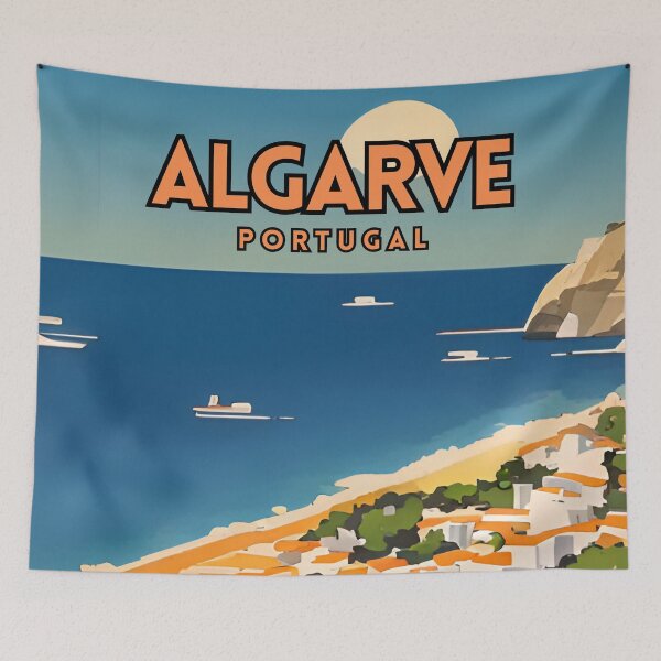 Item preview, Algarve Portugal Minimal Travel Poster designed and sold by ZionPosteria.