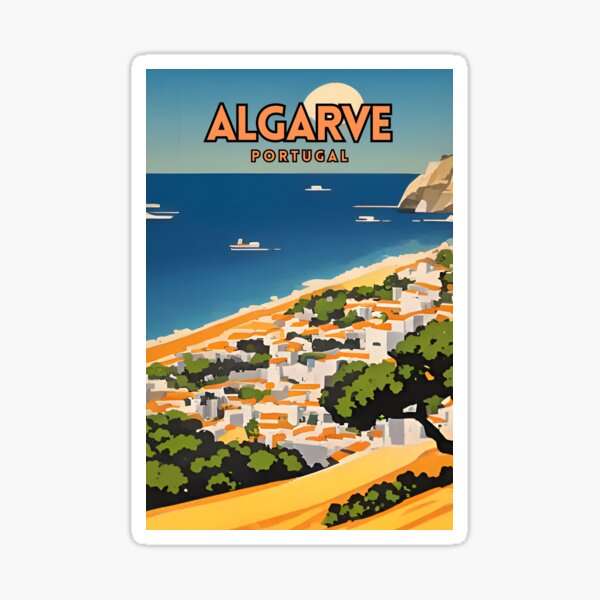 Artikel-Vorschau von Algarve Portugal Minimales Reiseposter, designt und verkauft von ZionPosteria.