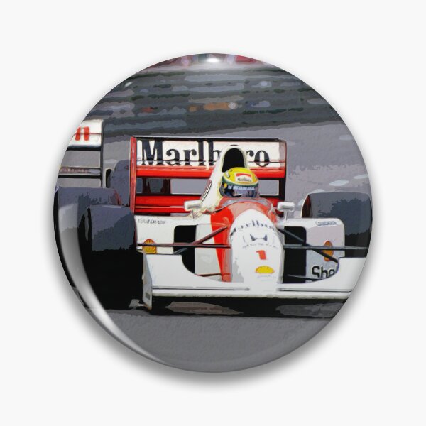 Item preview, Nigel Mansell fighting with Ayrton Senna in their 1992 F1 racecars watercolor designed and sold by Rodissimus1984.