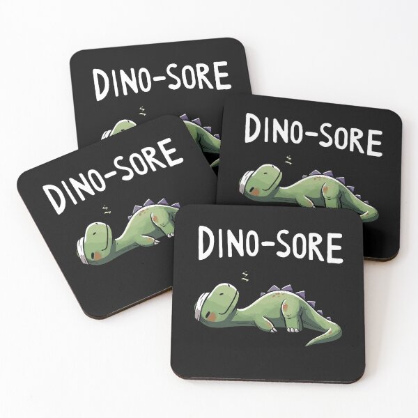 Item preview, Dino-sore Dinausaur Sport Fitness Dino designed and sold by DoodleDashShop.