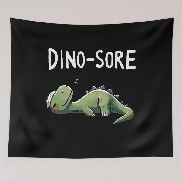 Item preview, Dino-sore Dinausaur Sport Fitness Dino designed and sold by DoodleDashShop.