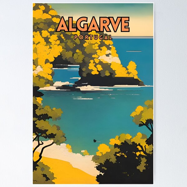 Artikel-Vorschau von Retro-Reiseplakat der Algarve-Portugiesen, designt und verkauft von ZionPosteria.