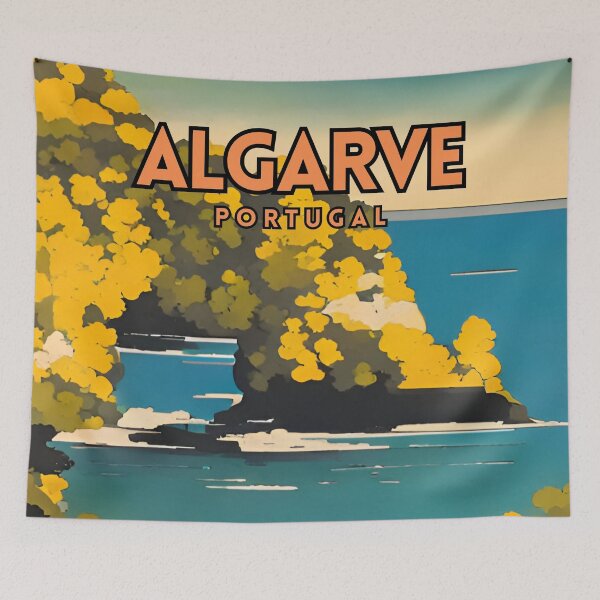 Item preview, Algarve Portugal Retro Travel Poster designed and sold by ZionPosteria.