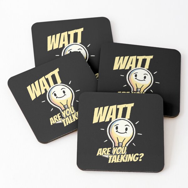 Item preview, What are you talking Light Bulb - Watt are you talking - Play on Words Physics Humor designed and sold by DoodleDashShop.