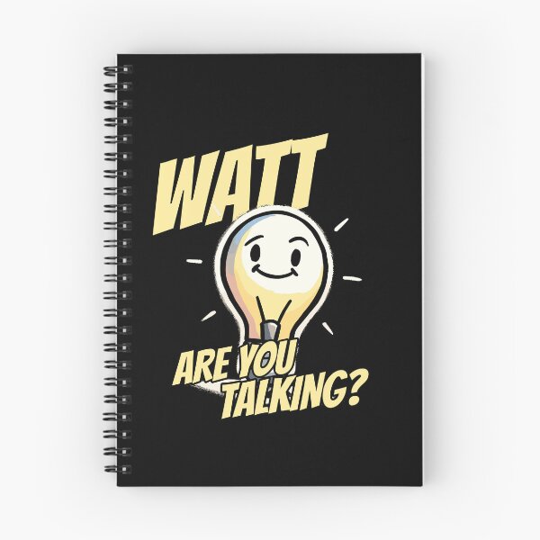 Item preview, What are you talking Light Bulb - Watt are you talking - Play on Words Physics Humor designed and sold by DoodleDashShop.