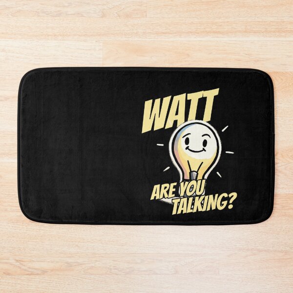 Item preview, What are you talking Light Bulb - Watt are you talking - Play on Words Physics Humor designed and sold by DoodleDashShop.