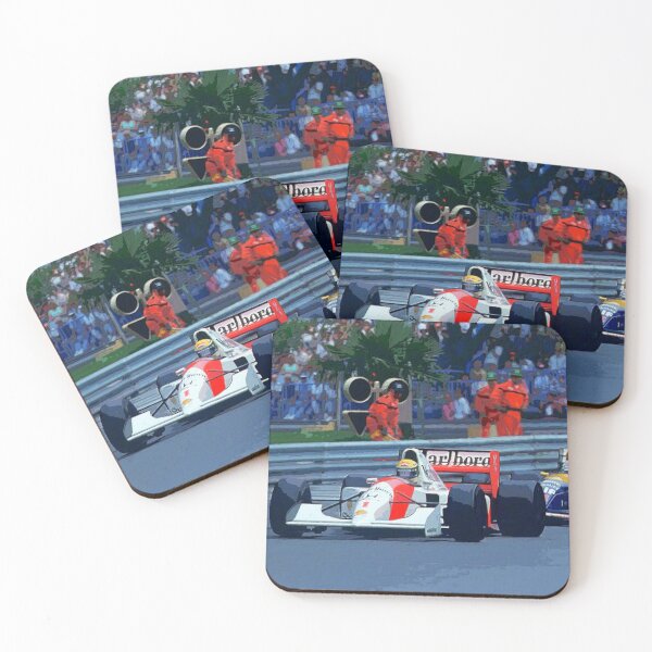 Item preview, Nigel Mansell chasing Ayrton Senna in their 1992 F1 racecars watercolor designed and sold by Rodissimus1984.