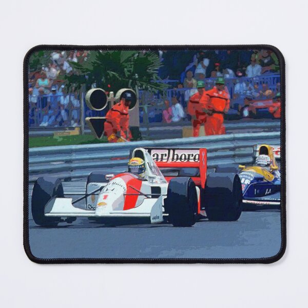 Item preview, Nigel Mansell chasing Ayrton Senna in their 1992 F1 racecars watercolor designed and sold by Rodissimus1984.