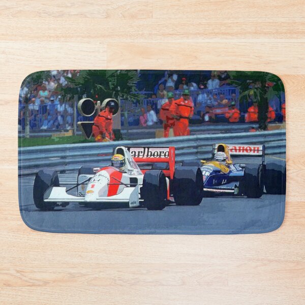 Item preview, Nigel Mansell chasing Ayrton Senna in their 1992 F1 racecars watercolor designed and sold by Rodissimus1984.