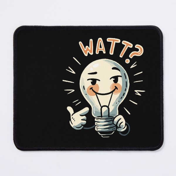 Item preview, Watts? What Light Bulb - Electrician Humor - Play on Words designed and sold by DoodleDashShop.