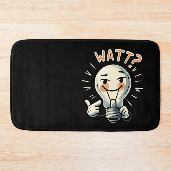 Item preview, Watts? What Light Bulb - Electrician Humor - Play on Words designed and sold by DoodleDashShop.