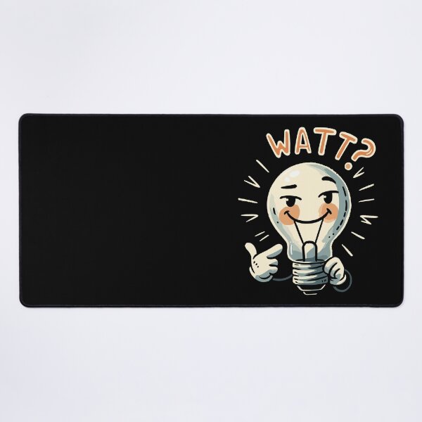 Item preview, Watts? What Light Bulb - Electrician Humor - Play on Words designed and sold by DoodleDashShop.