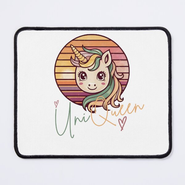 Item preview, UniQueen Cute Unicorn Retro Vintage Color Art designed and sold by GesparHouse.
