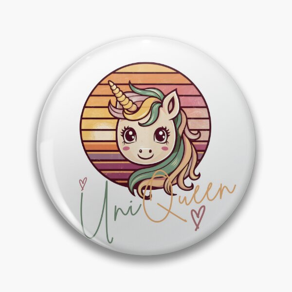 Item preview, UniQueen Cute Unicorn Retro Vintage Color Art designed and sold by GesparHouse.