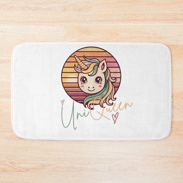 Item preview, UniQueen Cute Unicorn Retro Vintage Color Art designed and sold by GesparHouse.